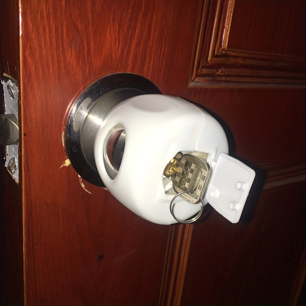 Child Door Knob Safety Cover Proof Safe Lock Guard Kids Toddler 4pcs