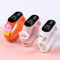 3pcs Doll Kids Bracelet LED Electronic Watch Animal Cartoon