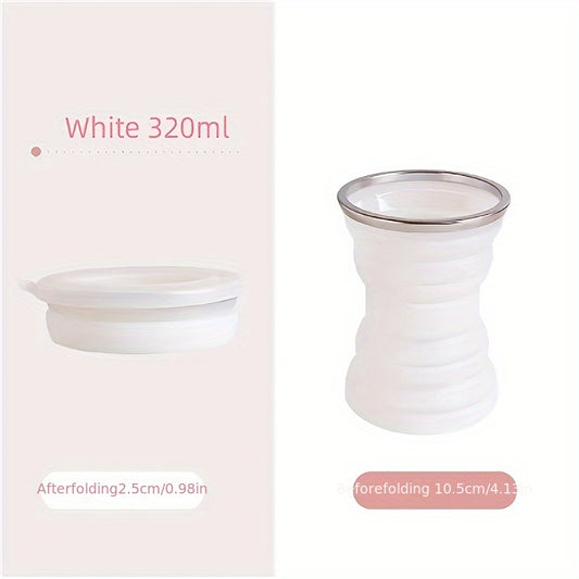 Portable Silicone Foldable Cup Heat Resistant Collapsible Cups With Lid