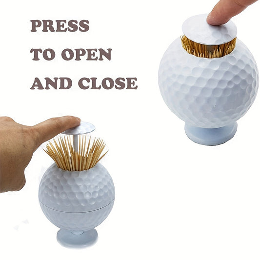 Golf Toothpick Tube Press Automatic Toothpick Box Portable Toothpick Bucket