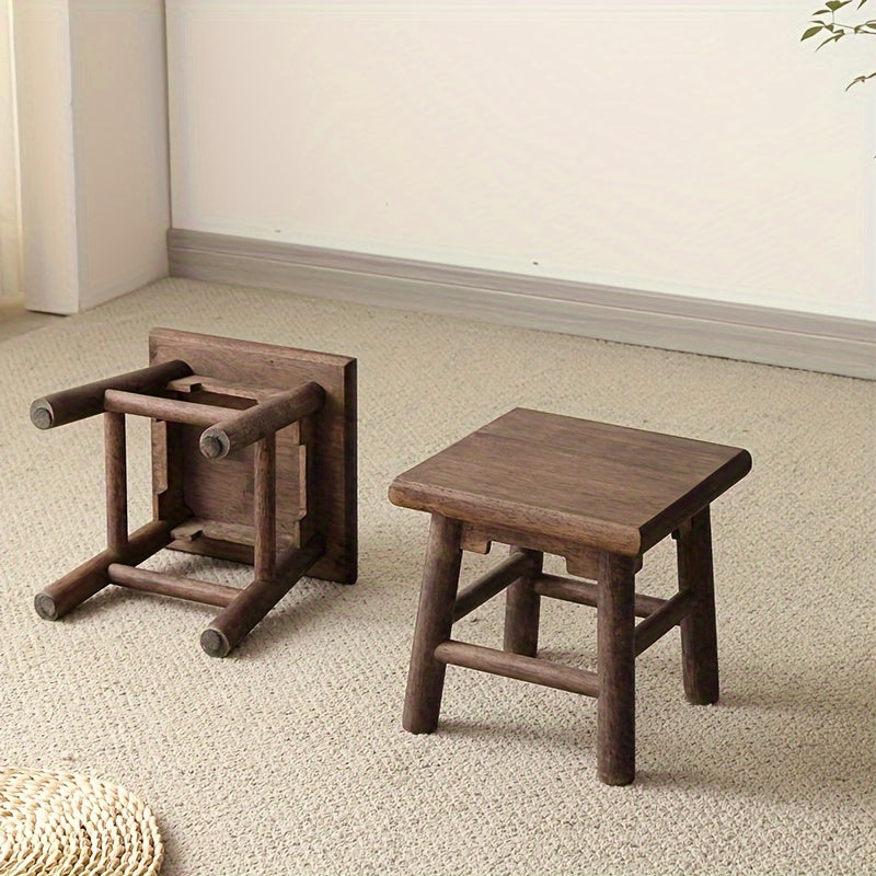 Antique Wooden Stool Sandalwood Walnut Board Stool Adult Small