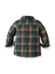 Baby Boys Plaid Shirts Button Down Long Sleeve Kids Clothes