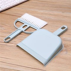 2pcs Small Broom Dustpan Set Household Tabletop Cleaning Desk Garbage Shovel