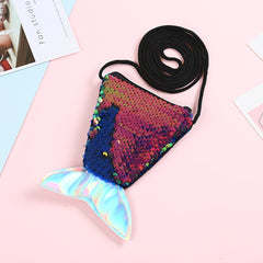 Sequin Mermaid Tail Shoulder Bag Messenger Coin Purse Wallet Crossbody