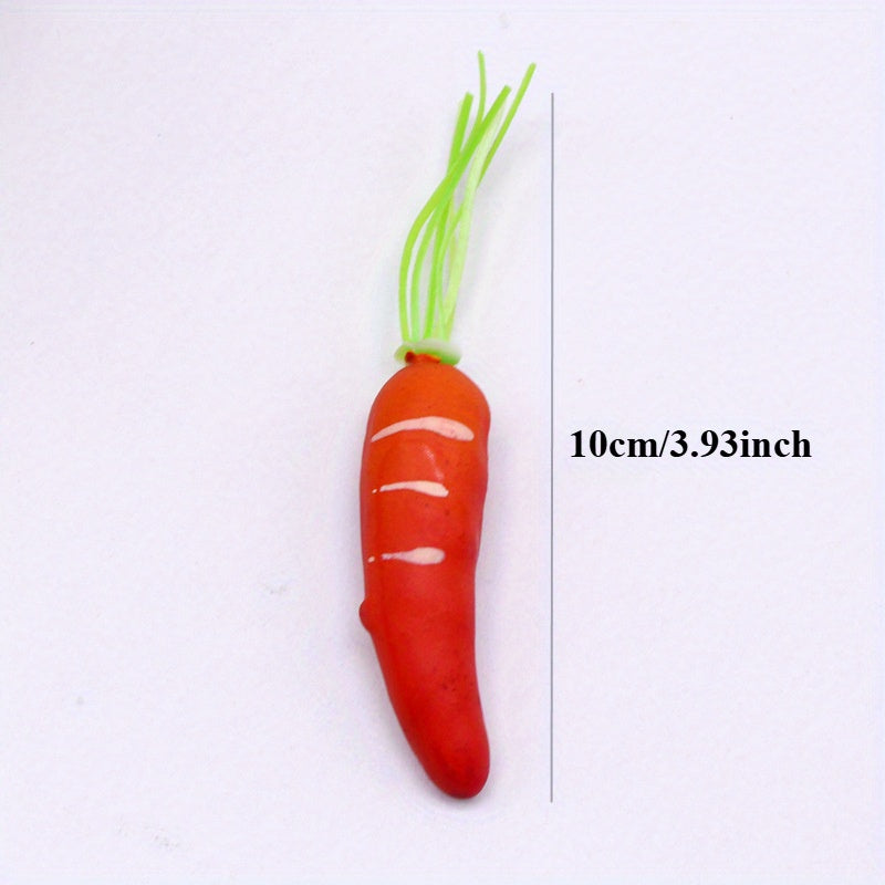 Orange Carrots with Green Leaves Plastic Simulation Vegetable Model Toy