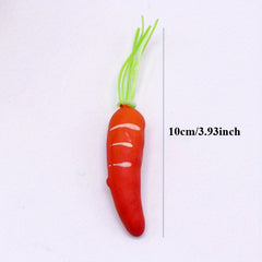 Orange Carrots with Green Leaves Plastic Simulation Vegetable Model Toy