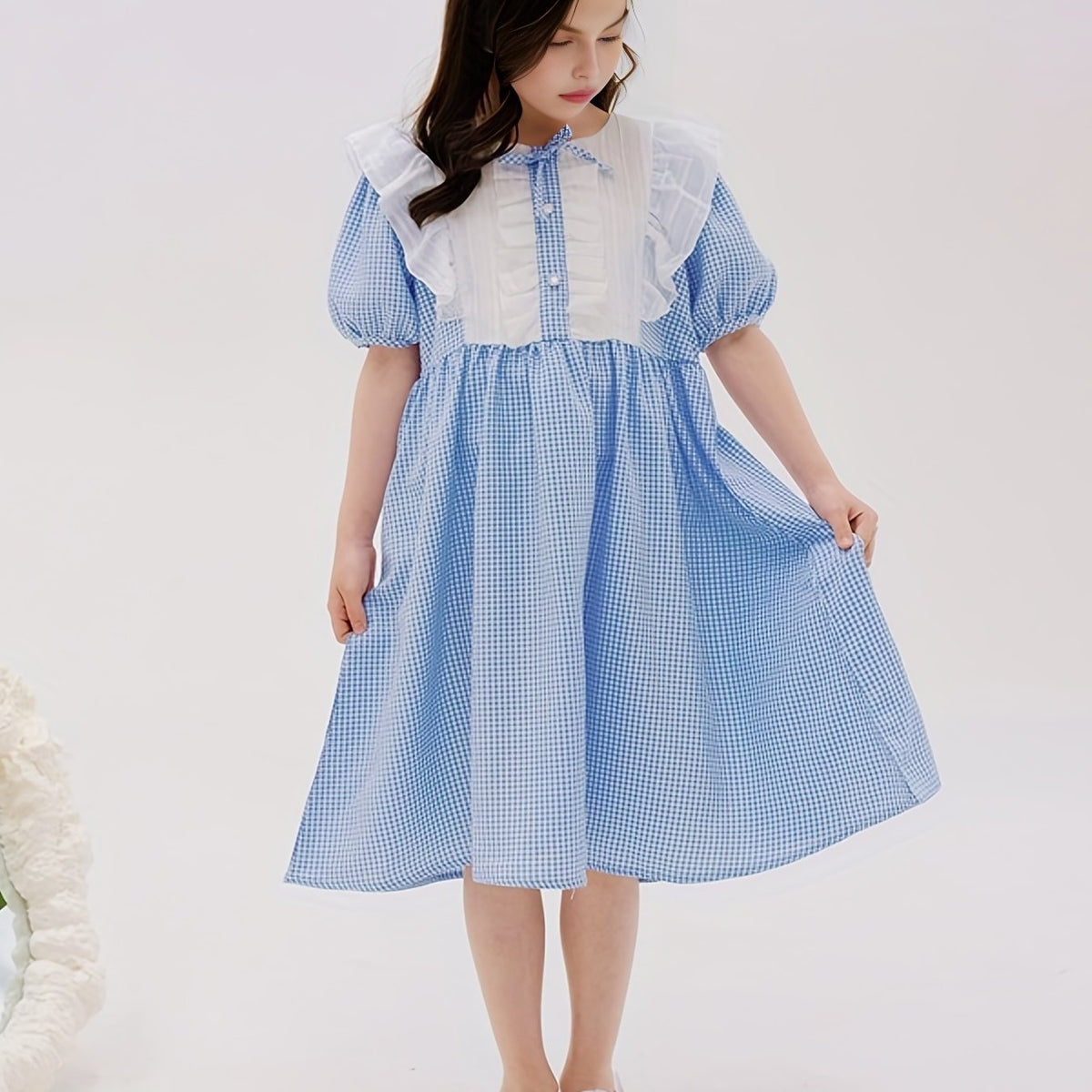 Plaid Princess Dress for Girls - Perfect for Summer Parties