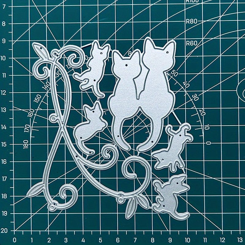 Cat Pattern Metal Die Cuts for Card Making DIY Scrapbooking Album Paper Crafts