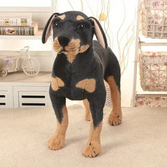 Realistic Rottweiler Plush Toy for Kids Collectible Gift