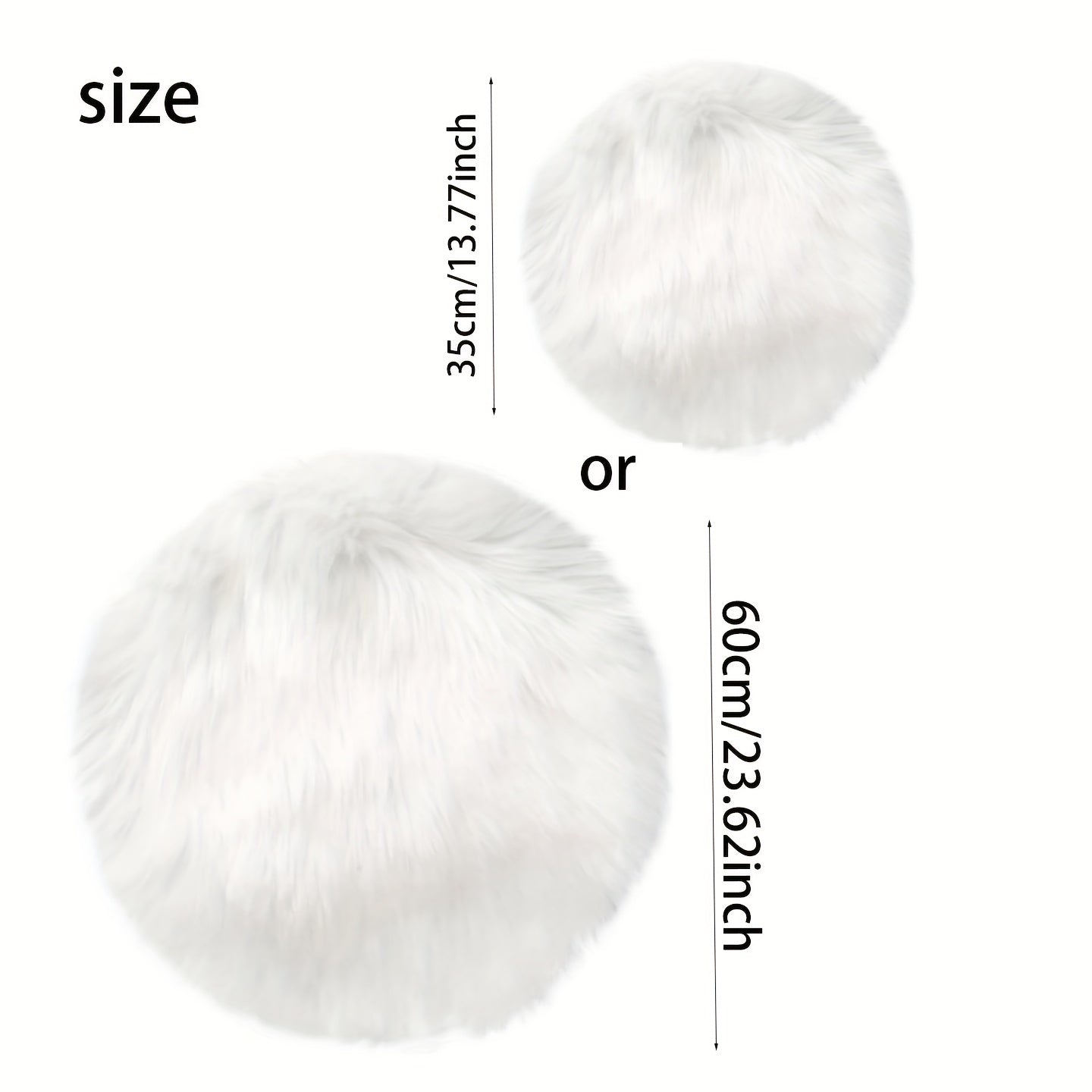 Soft Faux Wool Rug Round Chair Seat Cushion for Desk Chair or Office Chair