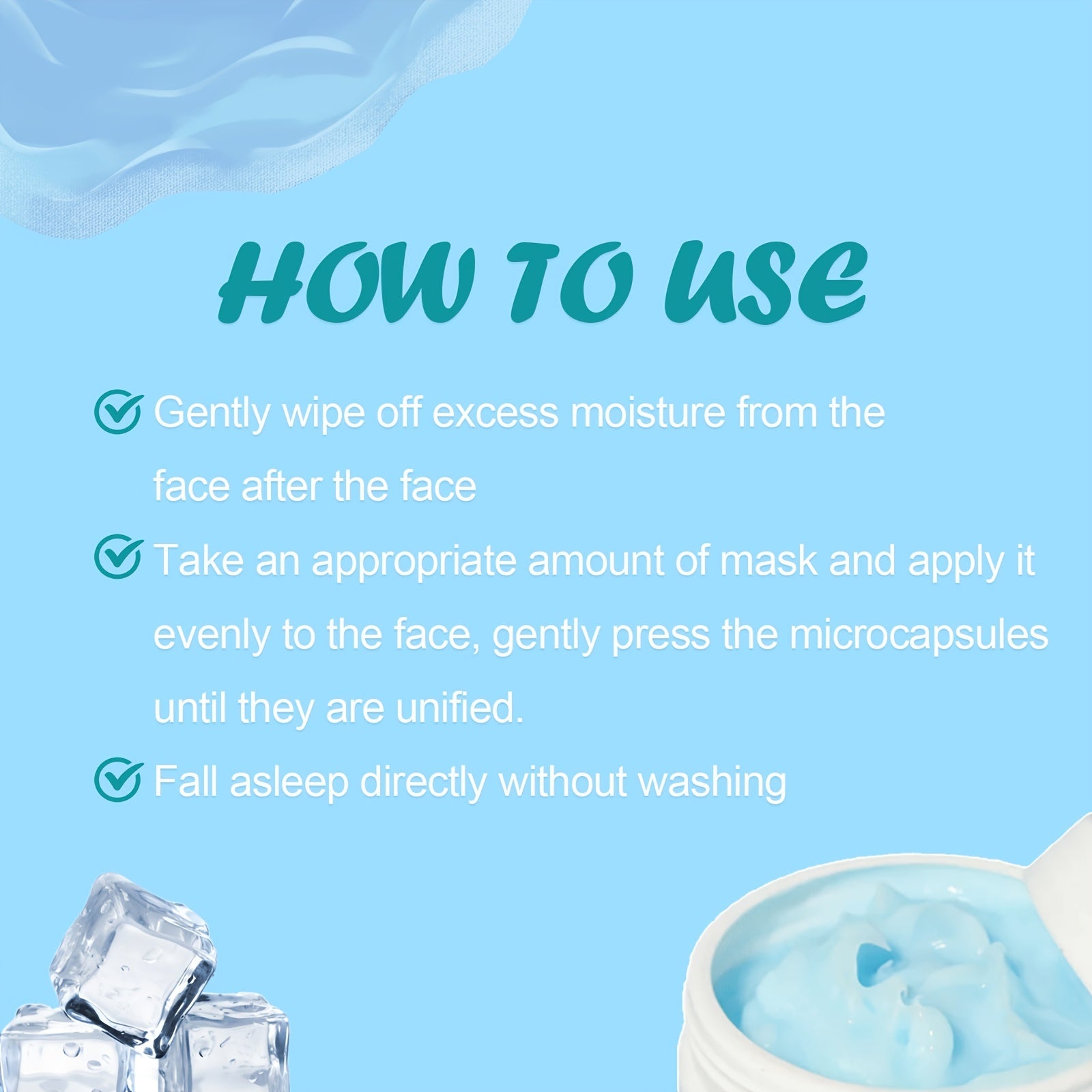 HYDRA MOIST Ice Water Sleeping Mask - Hyaluronic Acid Cream