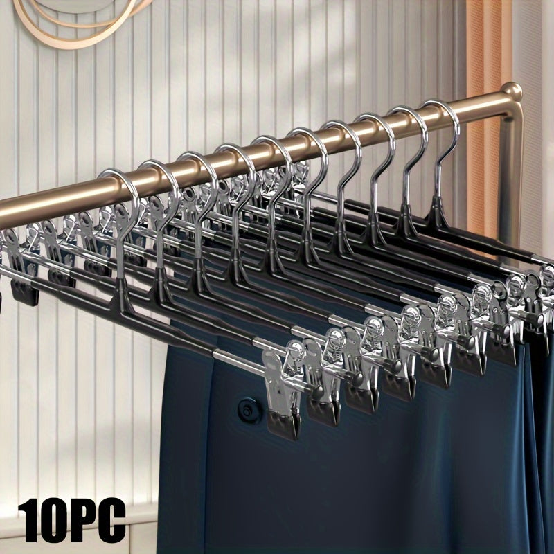 10pcs Pants Plastic Drying Hangers Clothes Storage