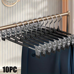 10pcs Pants Plastic Drying Hangers Clothes Storage
