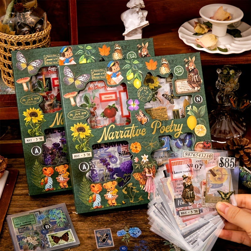 100 Vintage Stickers for Scrapbooking & Journaling