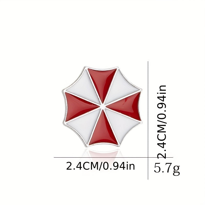 Protection Umbrella Brooch Small Red Umbrella Alloy Brooch