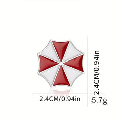 Protection Umbrella Brooch Small Red Umbrella Alloy Brooch