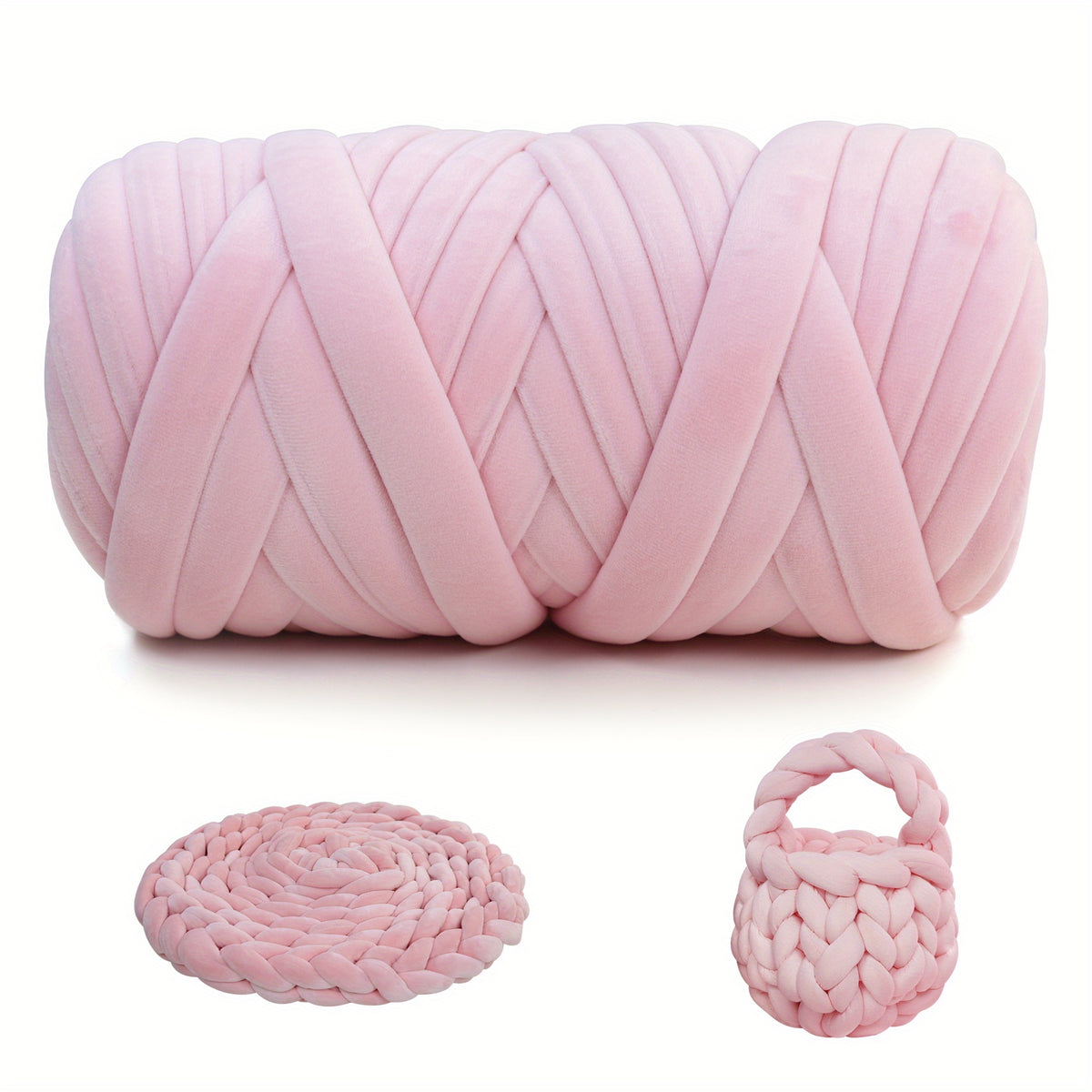 Arm Knitting Chunky Yarn Saver Jumbo Velvet Yarn for Large Hand Knit Blankets