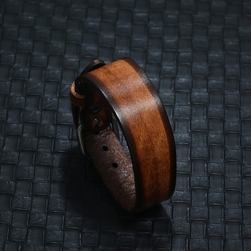 Retro Leather Bracelet Mens Cuff Bracelet Gift