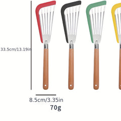 Silicone Spatula for Non Stick Pot Anti Scalding Stainless Steel Frying Spatula
