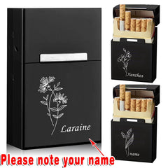 Personalized Cigarette Case Floral Design Waterproof & Portable Tobacco Holder