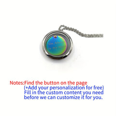 Personalized Pet Memorial Pendant with Silver Screw Cap