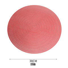 Waterproof Round Placemats Heat Resistant Coasters for Drinks