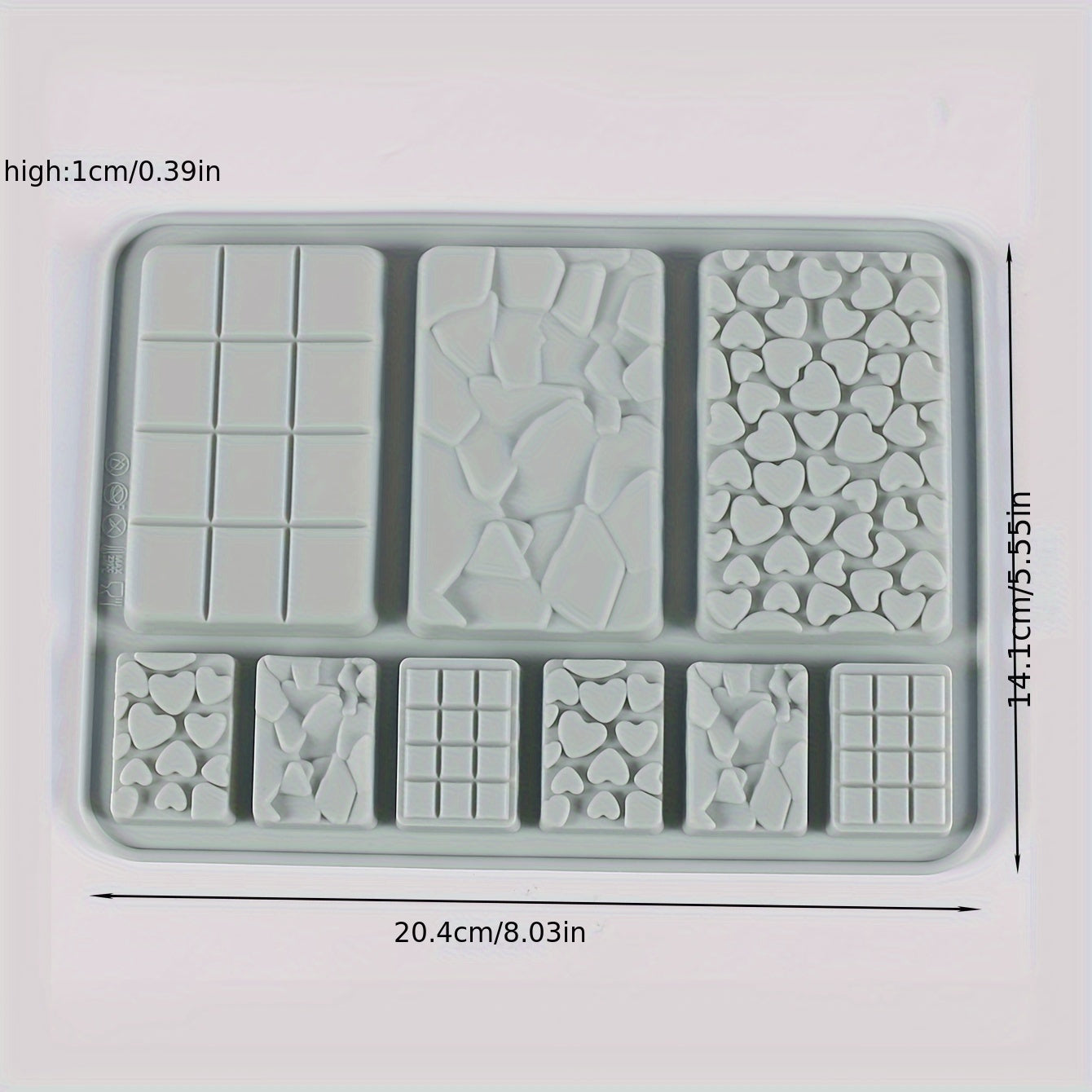 Cake Baking Chocolate Silicone Mold for DIY Candle Filled with Love Fragments