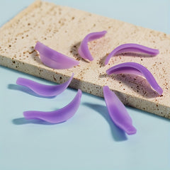 8Pcs Silicone Eyelash Perming Curler Lash Lift Rods Beauty Tool Purple & Green