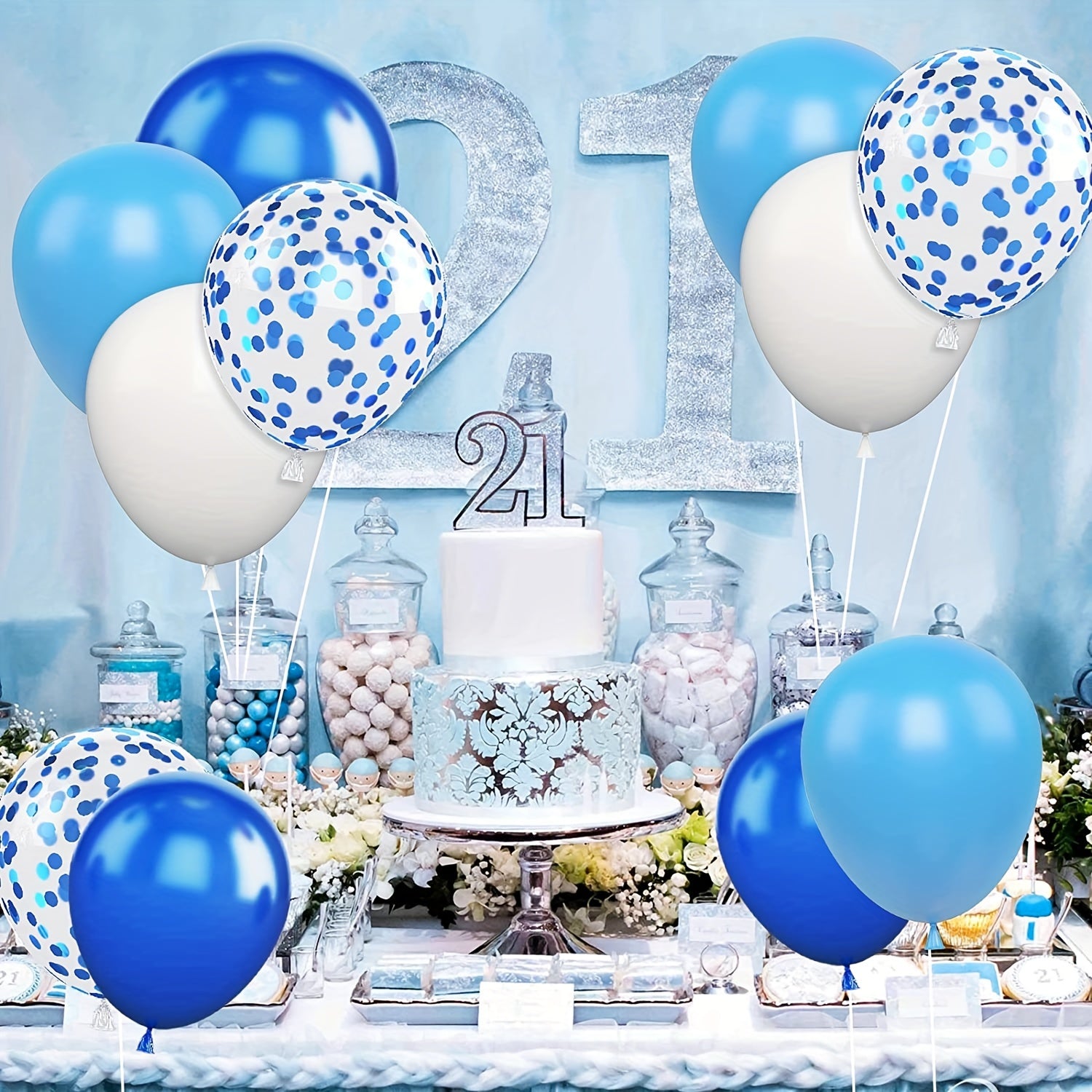 61pcs 30 Royal And Light Balloons Party Decorations
