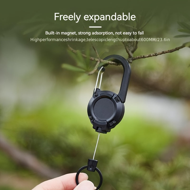 Retractable Wire Rope Keychain Outdoor Fishing Anti-lost Buckle