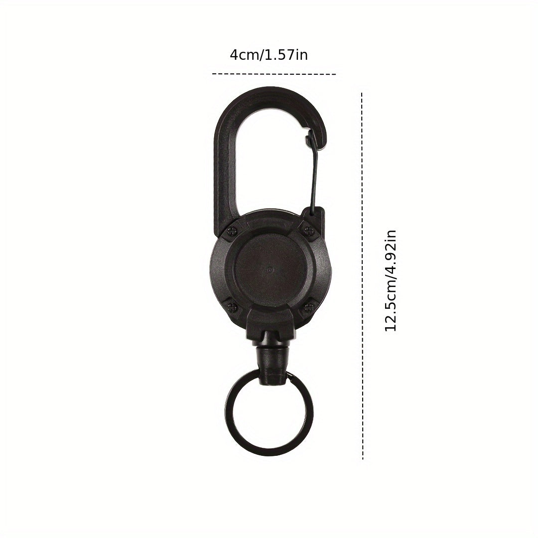 Retractable Wire Rope Keychain Outdoor Fishing Anti-lost Buckle