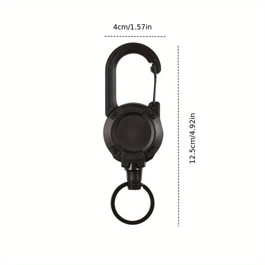 Retractable Wire Rope Keychain Outdoor Fishing Anti-lost Buckle