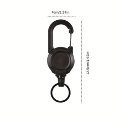 Retractable Wire Rope Keychain Outdoor Fishing Anti-lost Buckle