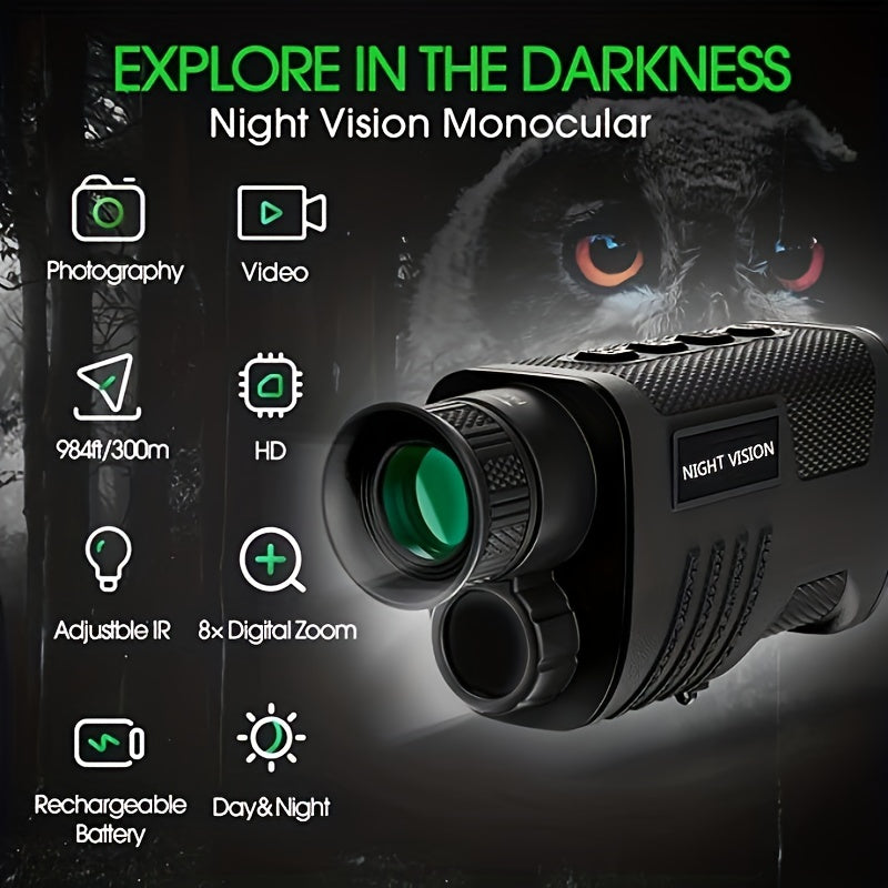 8X Infrared Digital Night Vision Monocular Telescope Large Screen
