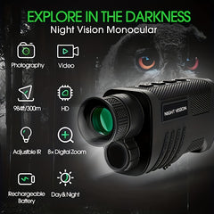 8X Infrared Digital Night Vision Monocular Telescope Large Screen
