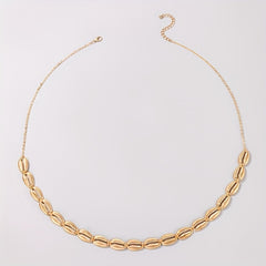 Golden Shell Inlaid Waist Chain Metal Women Boho Belly Chain