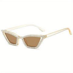 Y2K Rhinestone Cat Eye Sunglasses For Women Men UV400