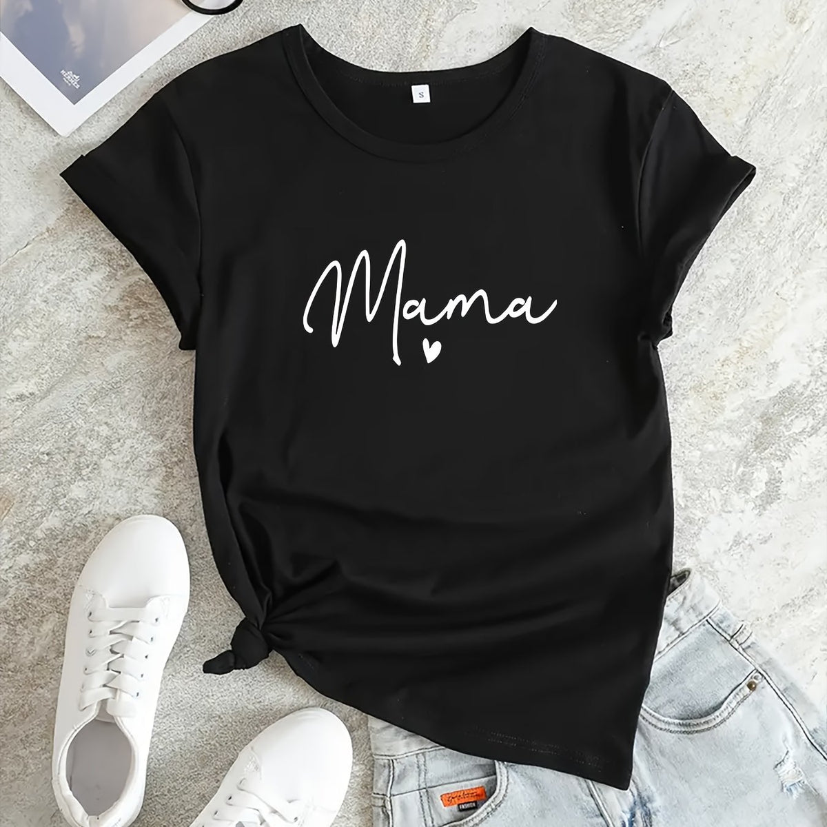 Maam Letter Graphic Sports T-shirt Women's Activewear