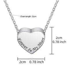 Heart Cremation Necklace Urn  Men Women