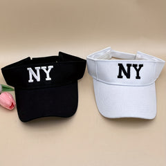 Couple Visor Hats Embroidered Sun Protection Baseball Cap