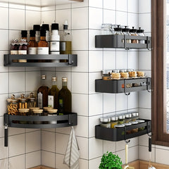 Wall Mount Spice Rack Holder Triangle Square Hanging Spice Organizer