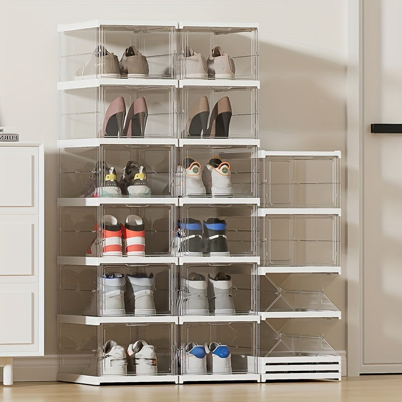 6pcs Portable Shoe Storage Boxes - Organize Shoes, Books