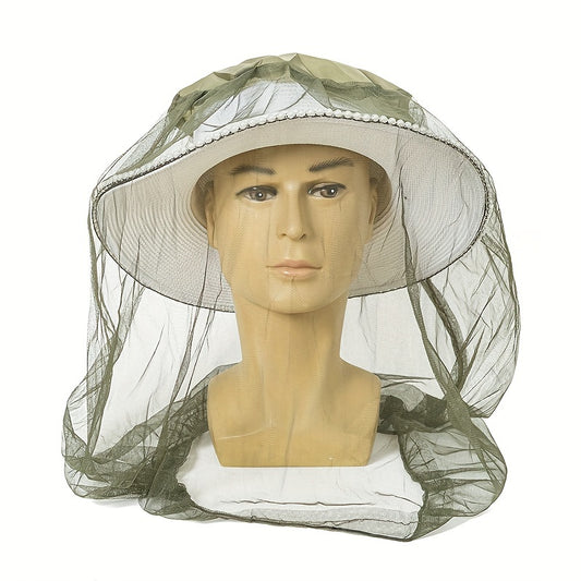 Anti Mosquito Fishing Mesh Hat with Face Cover for Night Fishing