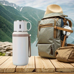 316 Stainless Steel Insulated Water Bottle Rope Portable Outdoor Kettle