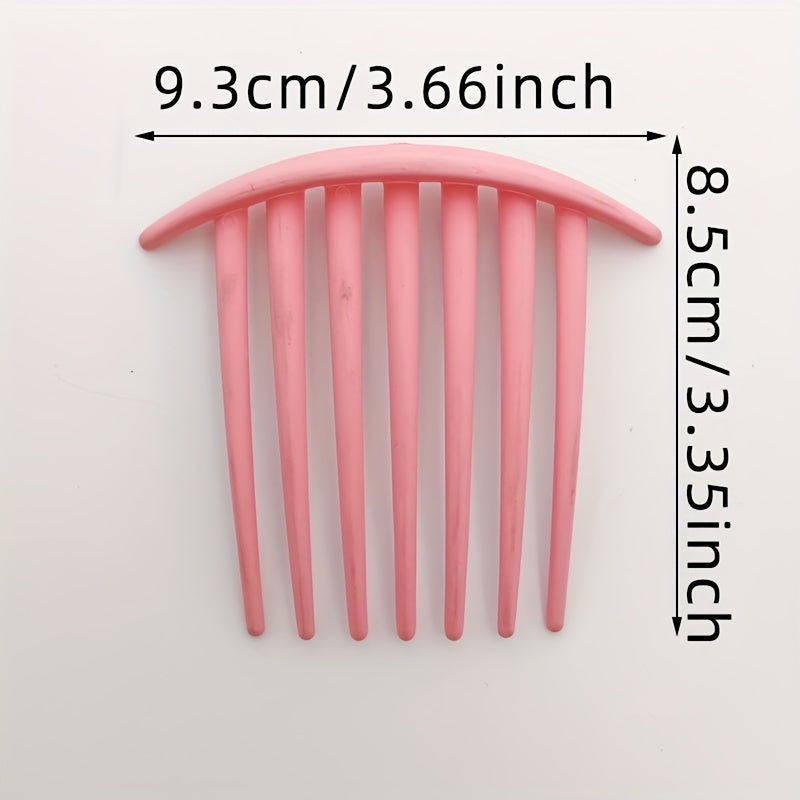 Women's Frosted French Twist Hair Comb, Non Slip 7 Teeth Inset Comb