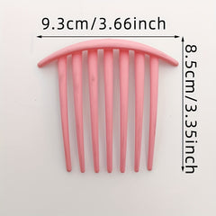 Women's Frosted French Twist Hair Comb, Non Slip 7 Teeth Inset Comb