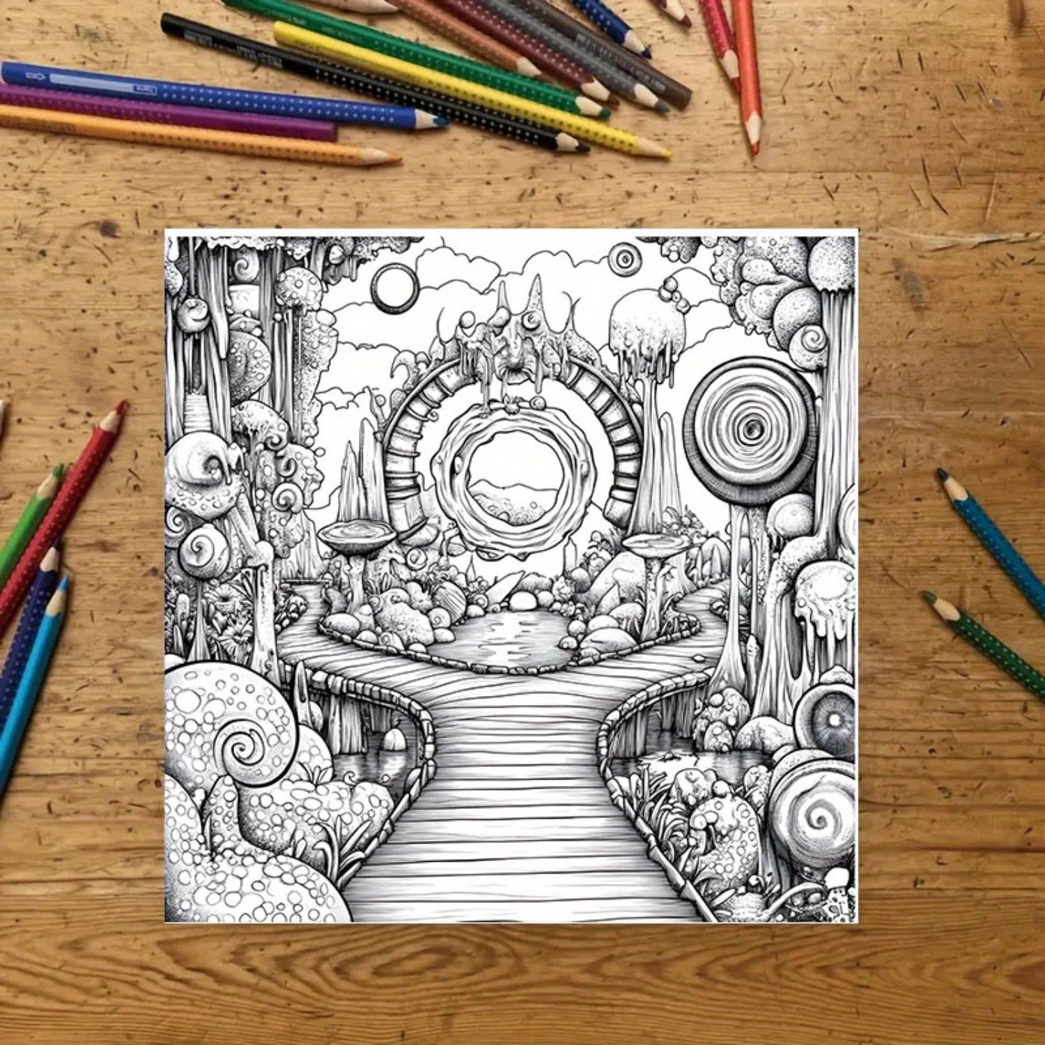 Legendary Portals Coloring Book Mystical Celestial & Nature Inspired Designs