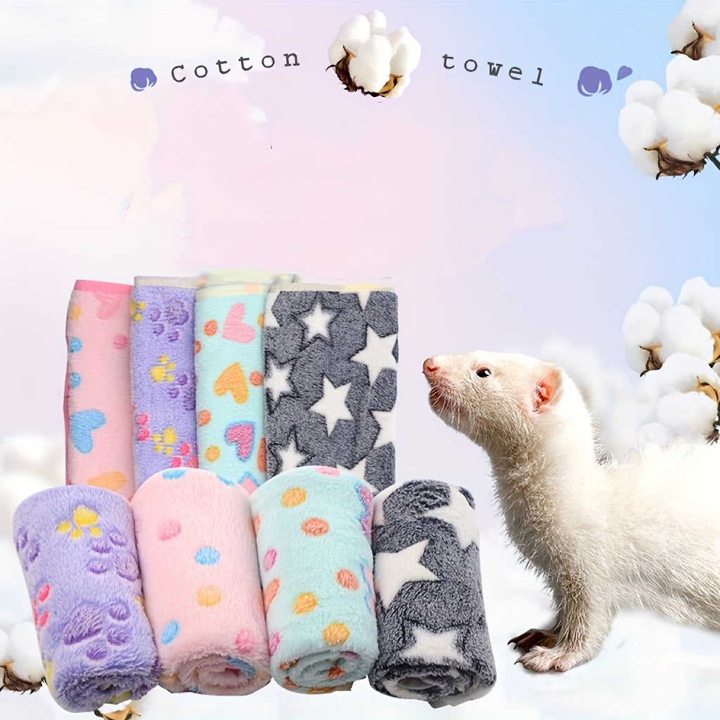 Small Pet Coral Velvet Mat Warm And Comfortable Hamster Cage Bedding