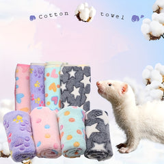 Small Pet Coral Velvet Mat Warm And Comfortable Hamster Cage Bedding