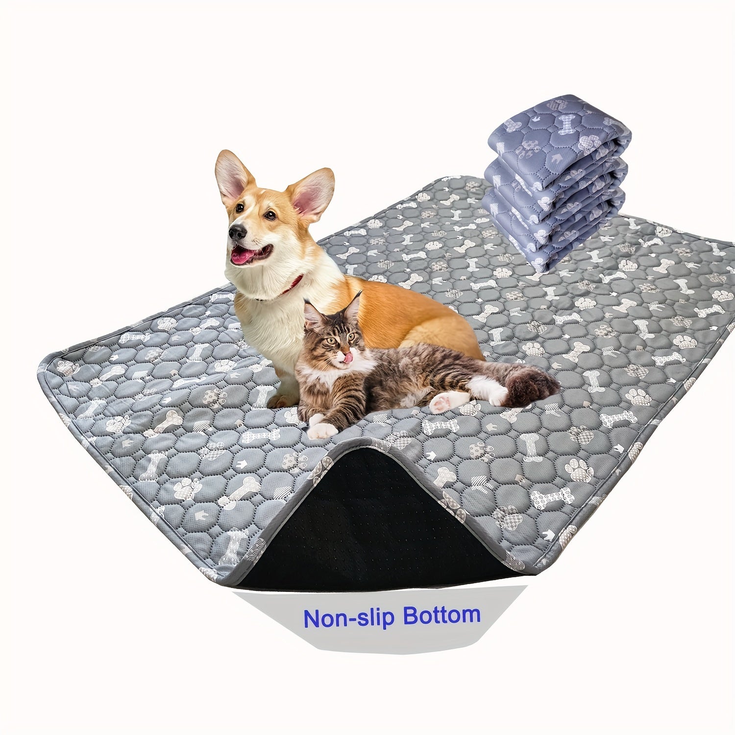 4 Layer Washable Dog Pee Pad Pet Cat Training Pads Reusable Puppy Whelping Pads